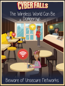 Wi Fi Dangers Working Remotely Poster