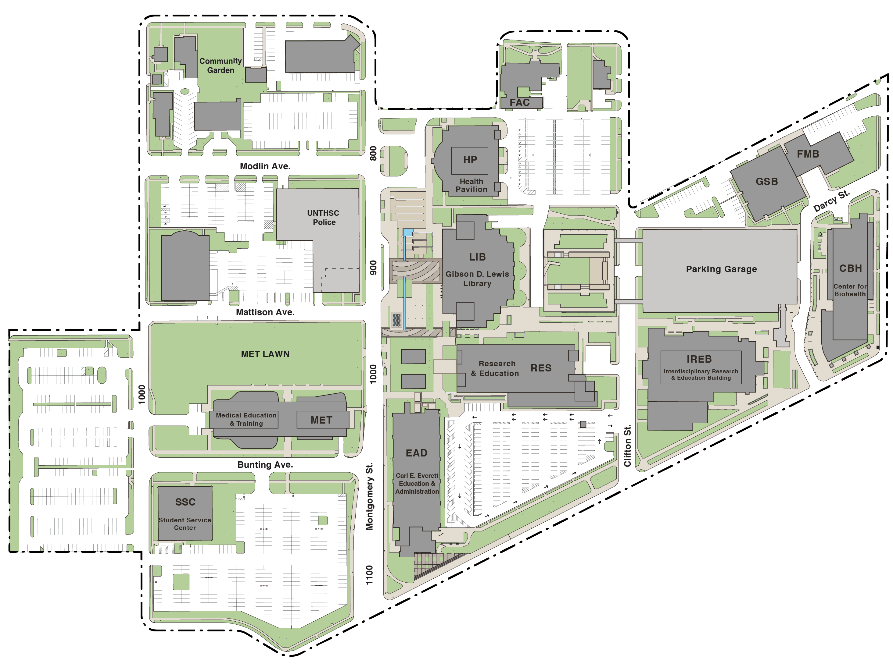 Unthsc Campus Map