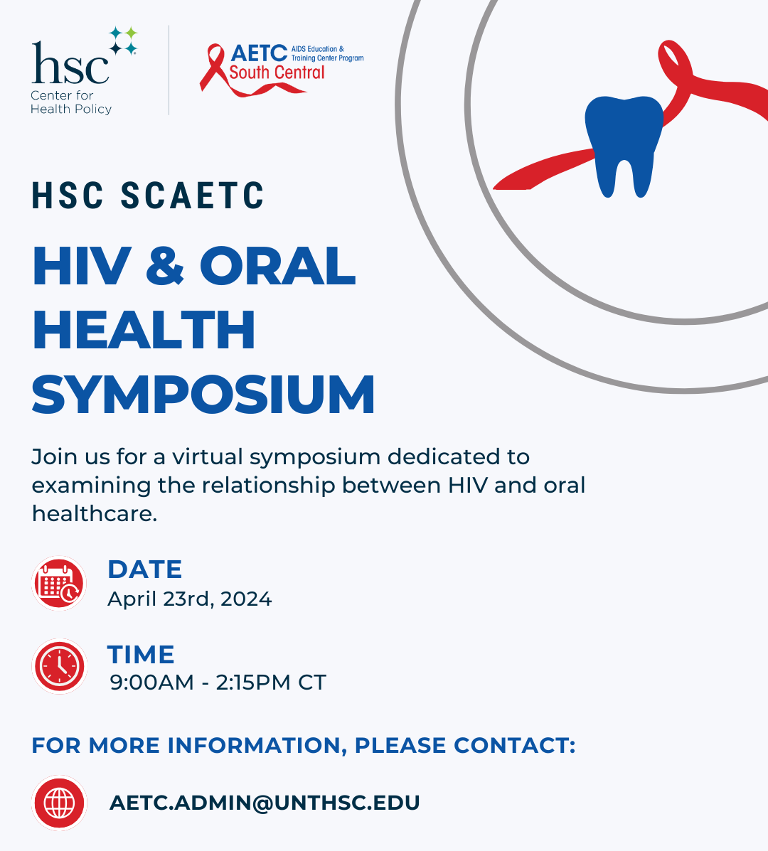 HIV and Oral Health Symposium Flyer