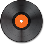 an illustration of a vinyl record
