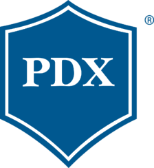 the PDX shield logo