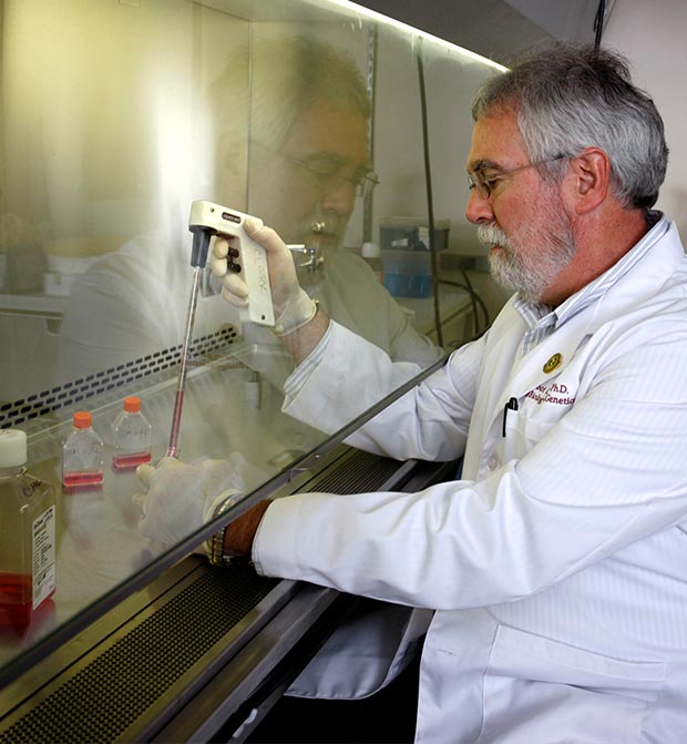 a photo of Abe Clark in a lab setting