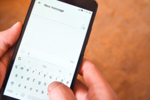 Text message open on an iPhone