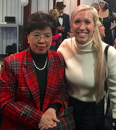 Courtney Searles with Dr. Margaret Chan, Director-General of WHO