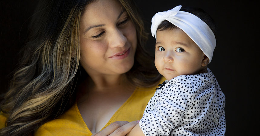 Denise Hernandez Holds Her Daughter Abigail Celia Hernandez, 6 Months Old.