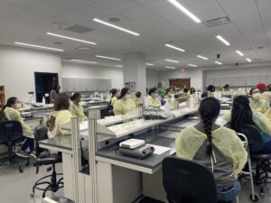 students in lab