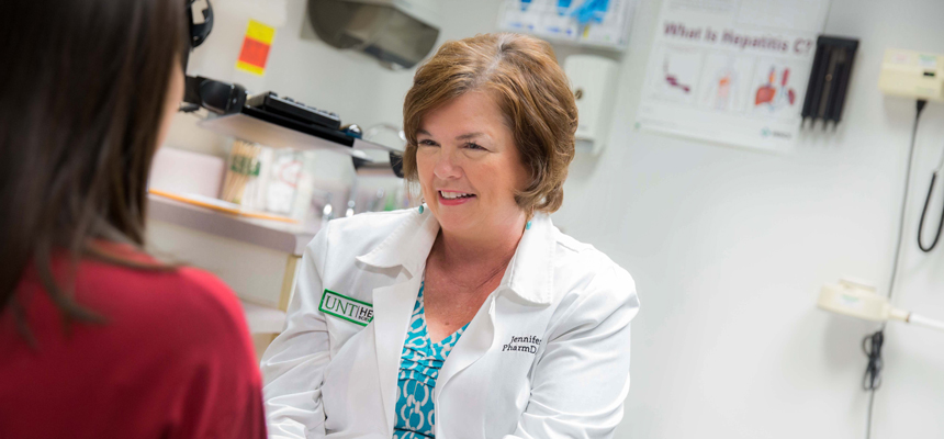 Jennifer Fix, PharmD helps in Hepatitis  C Clinic 