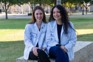 From left, Maddie Stevens and Rebecca Zapata.