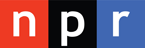 the npr logo, red, black, and blue