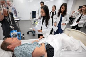 Patient actor and students