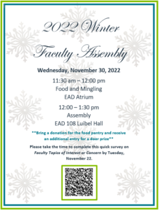 2022 Winter Faculty Assembly