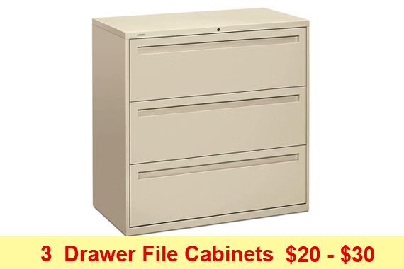 3 drawers file cabinet
