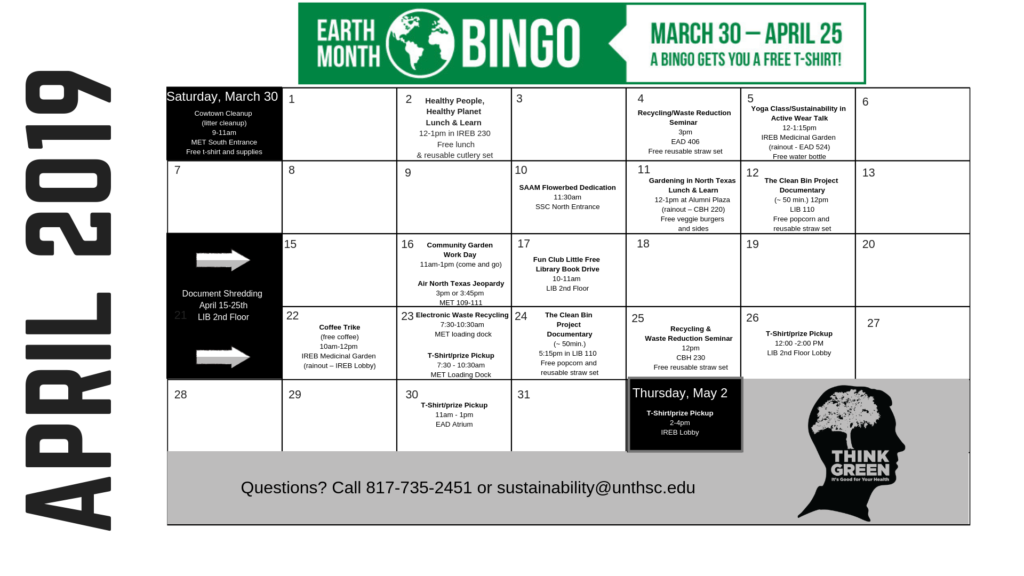 Earth Month Calendar