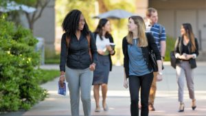 Sph Students walking through campus.