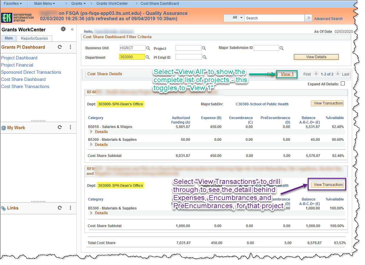 Step 11 Cost Share Navigation