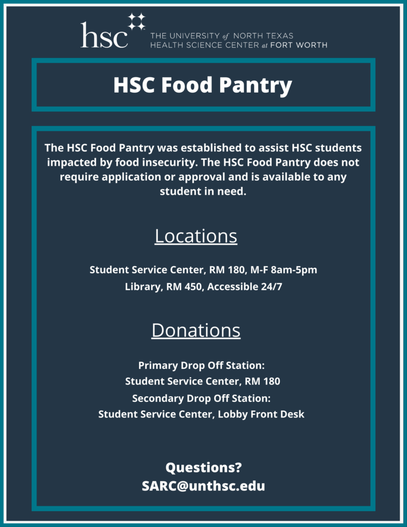Hsc Food Pantry blue explanation flyer