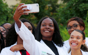 Pharmacy First Year Students Pose For A Group Photo.