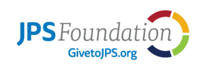 JPS Foundation logo with red, yellow, green and blue semi circle
