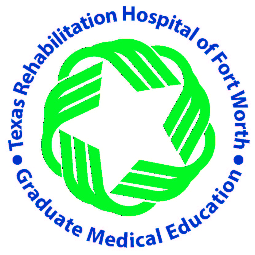 New Texas Rehabilitation Graduate Medical Ed Logo Blue and Green Circle